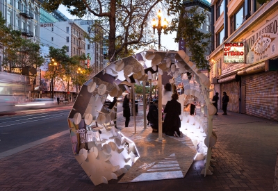 DBA's installation, PeepSHOW, for the Market Street Prototyping Festival in San Francisco.