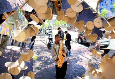 DBA's installation, PeepSHOW, for the Market Street Prototyping Festival in San Francisco.