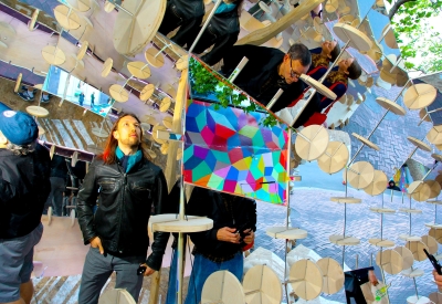 DBA's installation, PeepSHOW, for the Market Street Prototyping Festival in San Francisco.