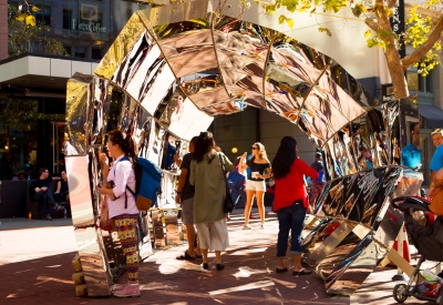 DBA's installation, PeepSHOW 2.0, for the Market Street Prototyping Festival in San Francisco.