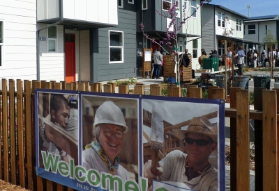 Opening of Kinsell Commons, Habitat for Humanity Homes at Tassafaronga Village in East Oakland, CA. 