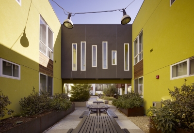 Courtyard at Tassafaronga Village in East Oakland, CA. 