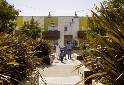 Courtyard at Tassafaronga Village in East Oakland, CA. 