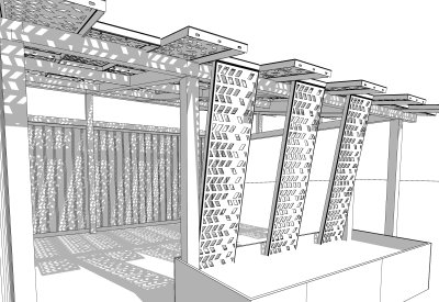 Second open entry for Farm2Market Shade Trellis in Alameda, California.