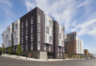 Exterior view of Pacific Pointe Apartments in San Francisco, CA.