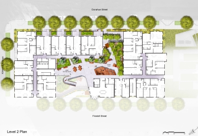 Level two site plan of Pacific Pointe Apartments in San Francisco, CA.