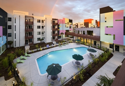 The pool at Paseo Senter in San Jose, California.