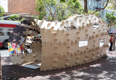 DBA's installation, PeepSHOW, for the Market Street Prototyping Festival in San Francisco.