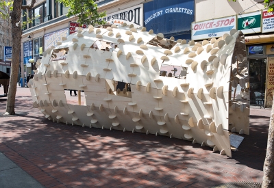 DBA's installation, PeepSHOW, for the Market Street Prototyping Festival in San Francisco.