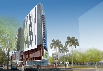 Exterior rendering of Market Gateway Tower.