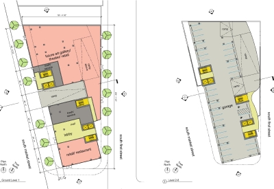 Ground level site plan for Market Gateway Tower.