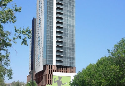 Exterior rendering of the Market Gateway Tower down the street.