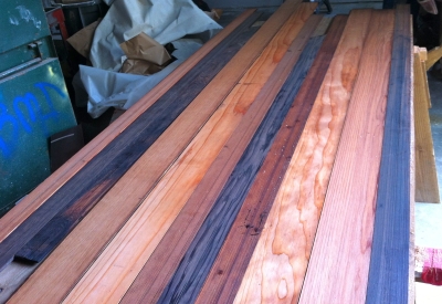 Reclaimed wood for Bayview Hill Gardens in San Francisco, Ca.