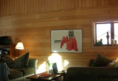 Interior living room at Redstone Cabin in Redstone Colorado.