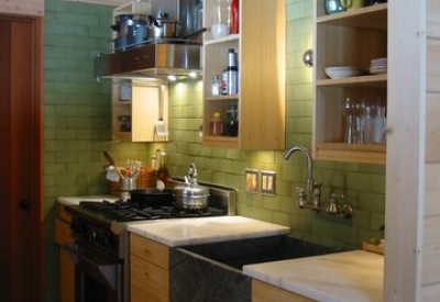 Kitchen inside Redstone Cabin in Redstone Colorado.