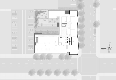 Roof plan for 555 Larkin in San Francisco. 