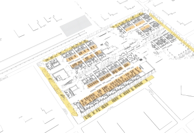 Diagram showing the parking strategy for Housing Northwest Arkansas Initiative.