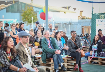 Audience at a SPARC-It-Place in Oakland, Ca.