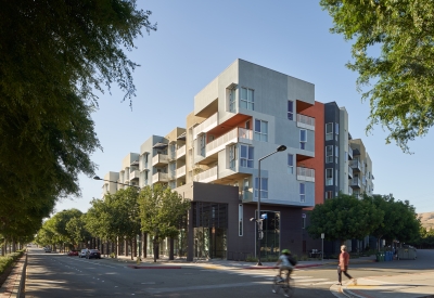 Exterior view of Station Center Family Housing in Union City, Ca.