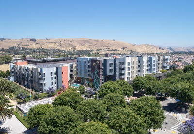 Exterior view of Station Center Family Housing in Union City, Ca.
