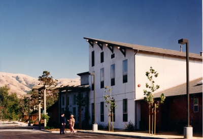 Exterior view of Sunrise Village in Fremont, California.