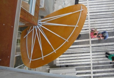 Entry canopy from above at Taxi 2 in Denver, Colorado.