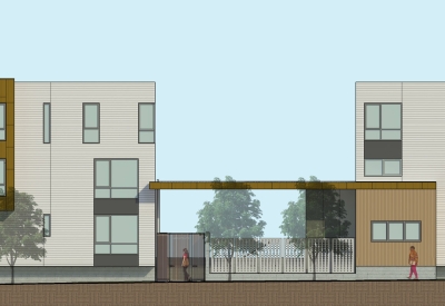 Rendering of the elevation for Fillmore Park in San Francisco.