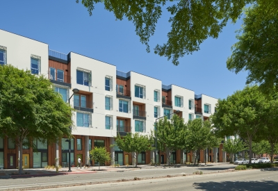 Street view of flex lofts at Union Flats in Union City, Ca.