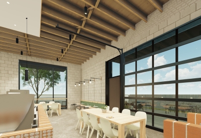 Interior rendering of the Bandsaw Building in Birmingham, AL.