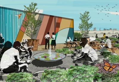 Rendering of Gather Garden in San Francisco.