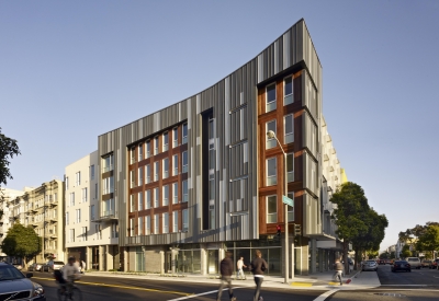 Corner bay of Richardson Apartments in San Francisco.