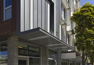 Gough Street sidewalk at Richardson Apartments in San Francisco.