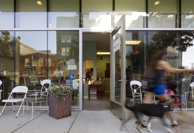 Retail spaces at Richardson Apartments in San Francisco.