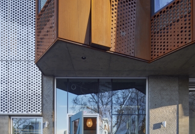 Entrance to Tahanan Supportive Housing in San Francisco.