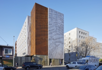 Exterior view of Tahanan Supportive Housing in San Francisco.