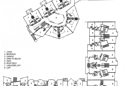 Typical upper level plan for 18th & Arkansas/g2 Lofts in San Francisco.