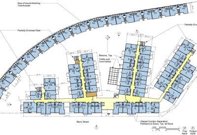Typical upper level plan for Crescent Cove in San Francisco.