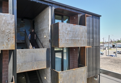 Exterior view of unit balconies at 2323 2nd Avenue South in Birmingham, Alabama.