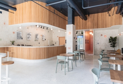 Interior view of Big Spoon Creamery in Huntsville, Alabama.