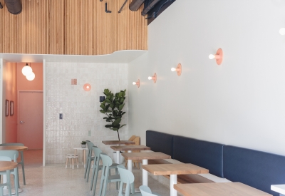 Interior view of Big Spoon Creamery in Huntsville, Alabama.