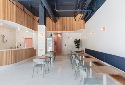 Interior view of Big Spoon Creamery in Huntsville, Alabama.