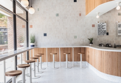 Interior view of Big Spoon Creamery in Huntsville, Alabama.