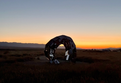 peepSHOW in the desert during sunset in New Cuyama, California.