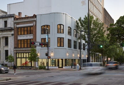 Exterior street view of 2nd and 20th in Birmingham, Alabama.