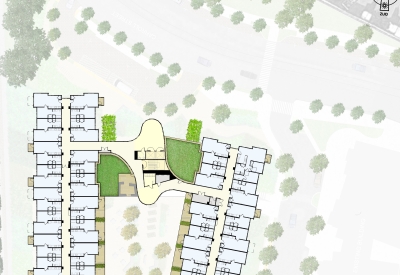 Second level site plan of Dr. George Davis Senior Building in San Francisco.