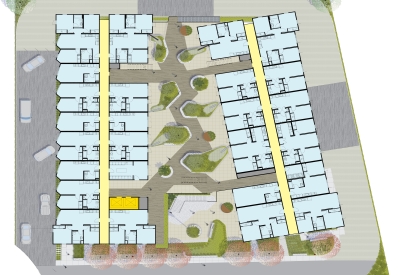 Second level site plan for 355 Sango Court in Milpitas, Ca.