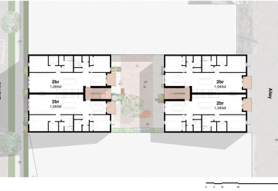 Upper level site plan for 2323 Second Avenue South in Birmingham, Alabama.