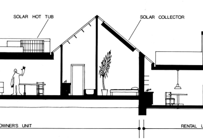 Section diagram for Spaghetti House in Berkeley, California.