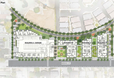 Site plan for Colibrí Commons in East Palo Alto, California.