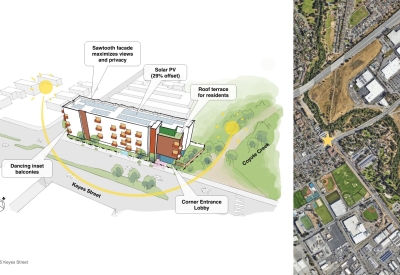 Site Diagram for 585 Keyes Street in San Jose, California.